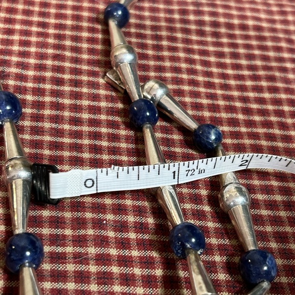 Sterling & Lapis Native American Necklace - Picture 10 of 14
